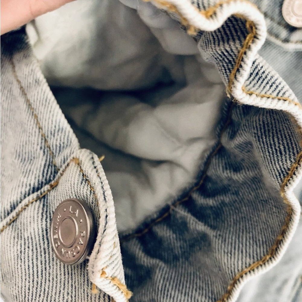 Pacsun Faux Sherpa Fleece Lined Denim Jacket Light Wash Grunge Vibes Warm - Picture 6 of 9